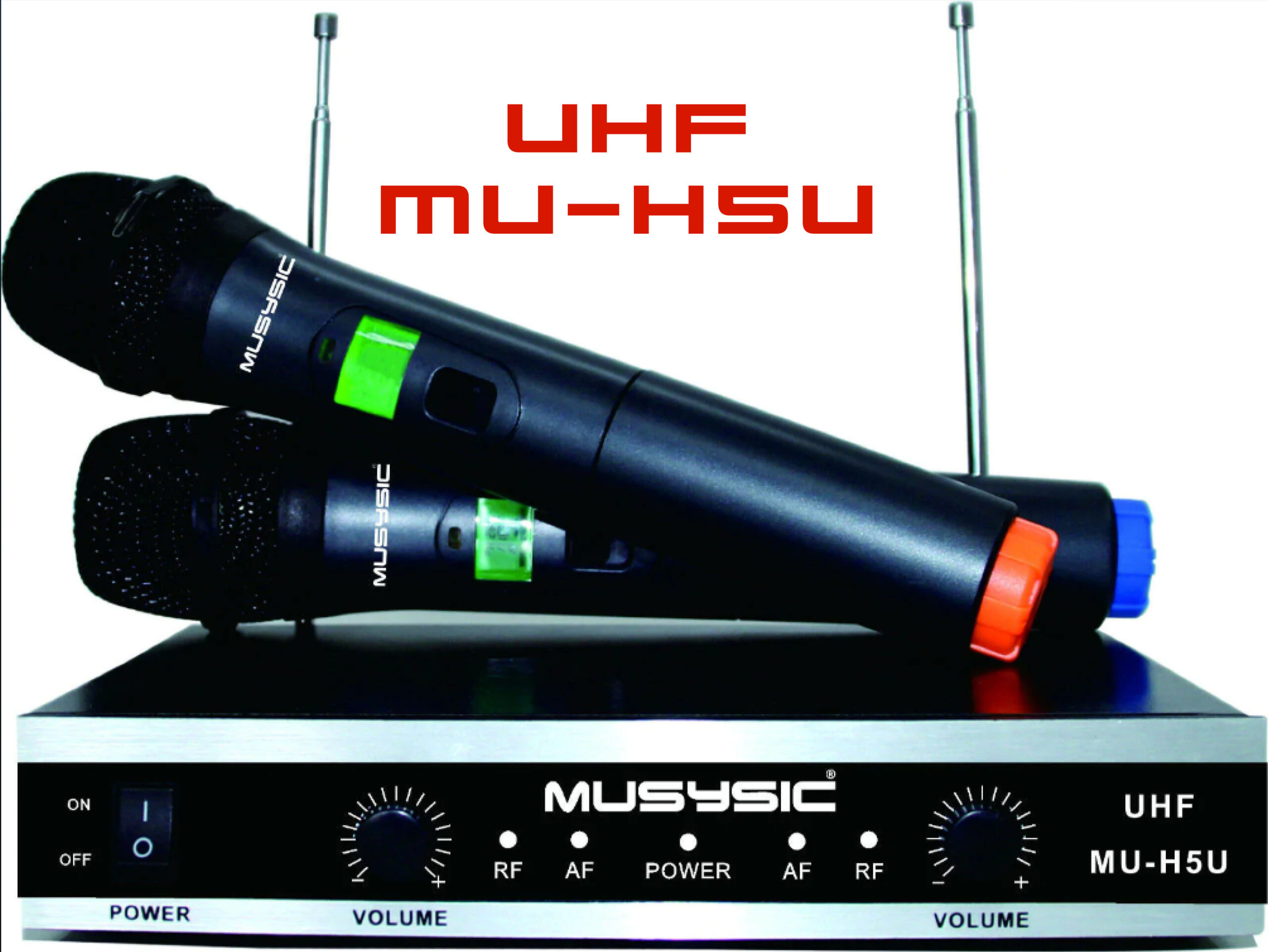 MUSYSIC Professional Dual Channel UHF Wireless Handheld Microphone